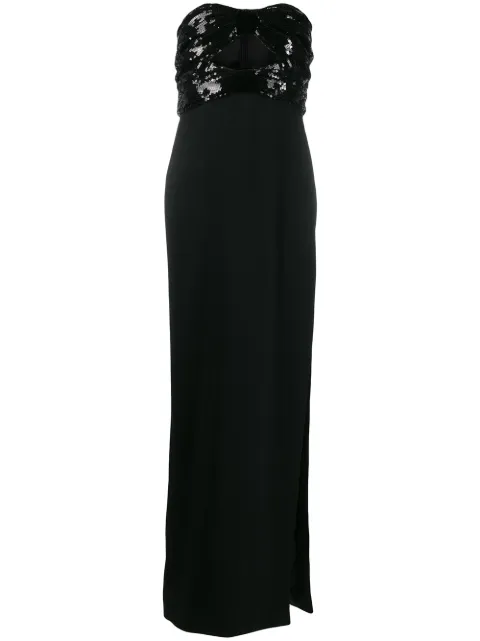 Saint Laurent sequin-embellished evening gown