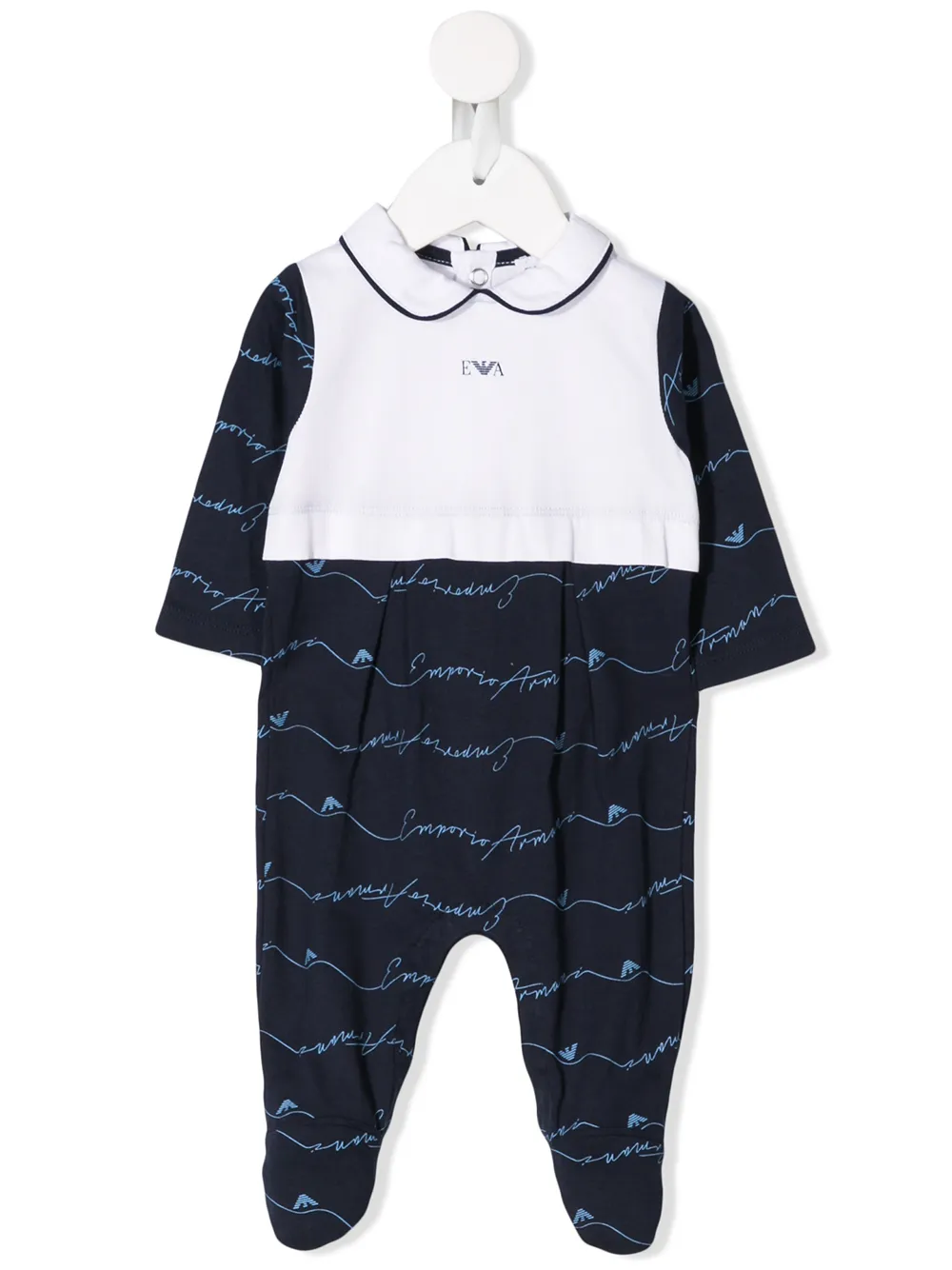 

Emporio Armani Kids logo print pajamas - Blue