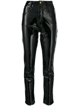 vinyl skinny trousers