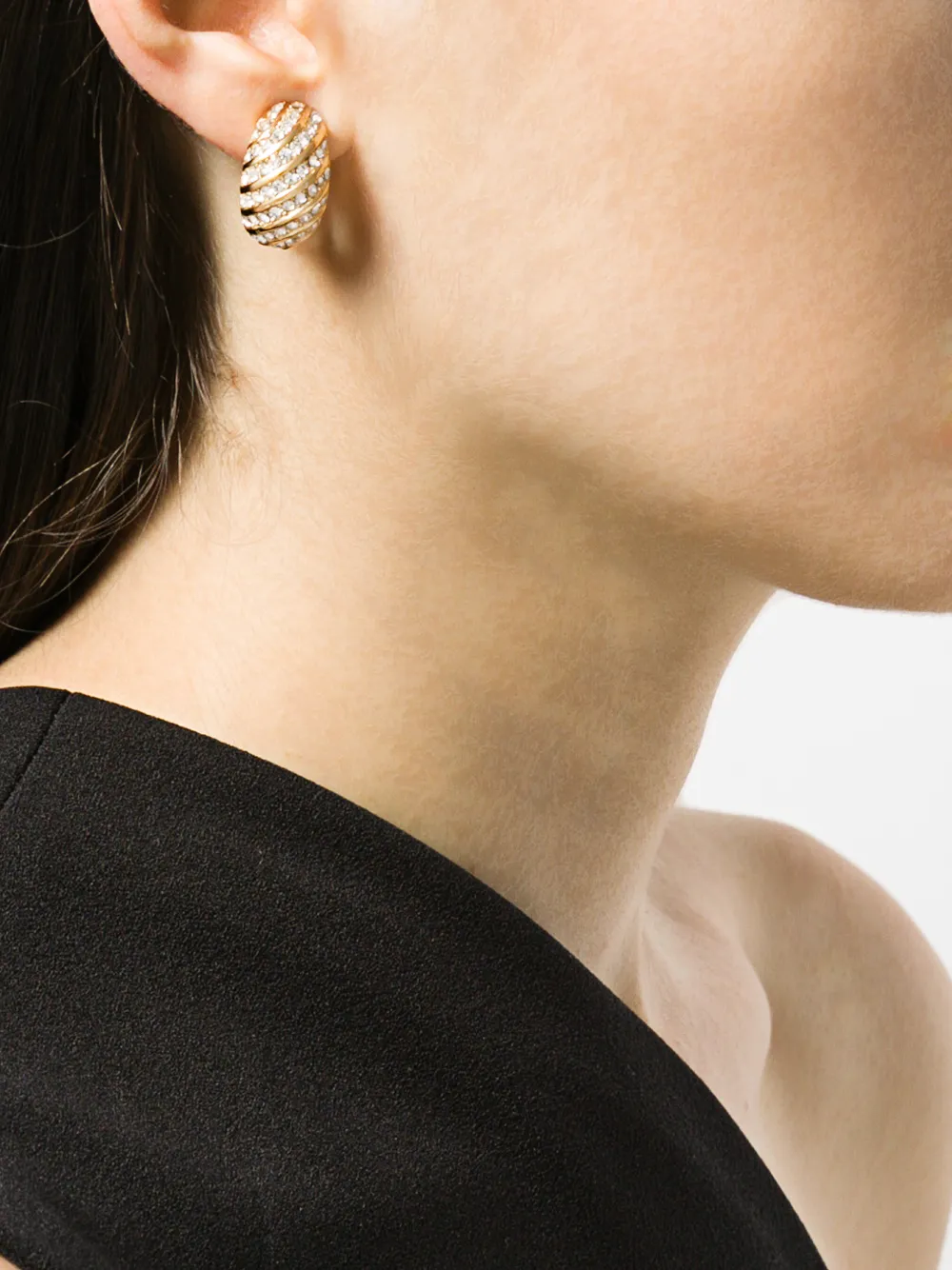 Christian Dior 80's halve oorringen - Goud