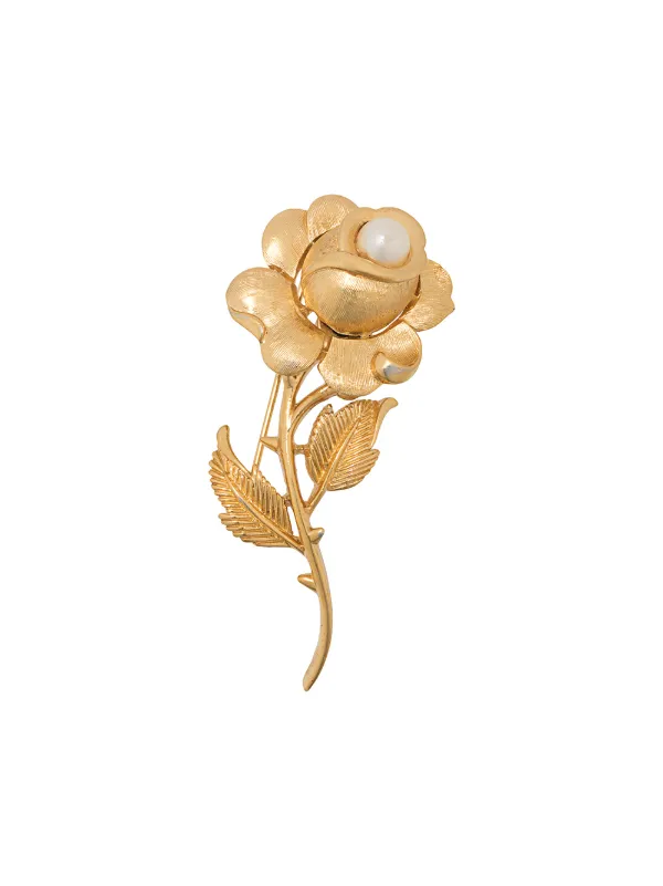 trifari rose brooch