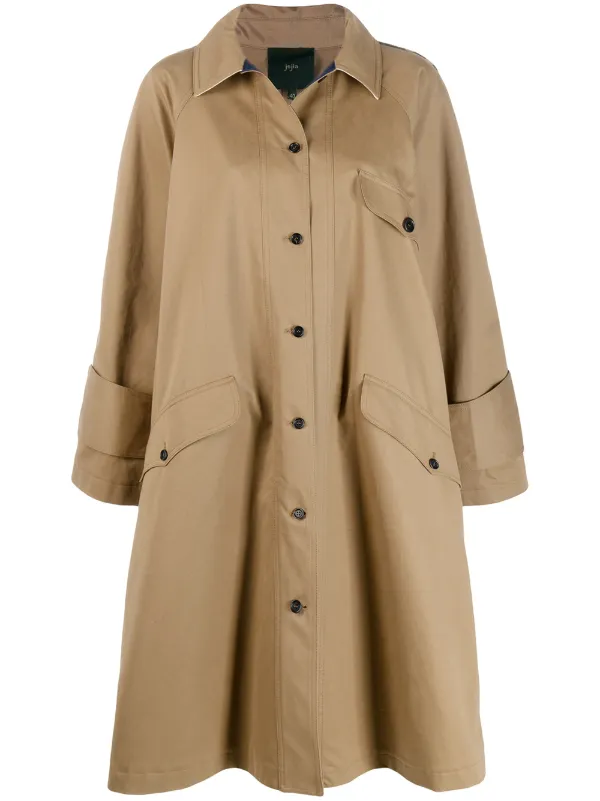 button up trench coat