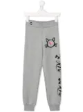 Philipp Plein Junior Crystal Cat track pants - Grey