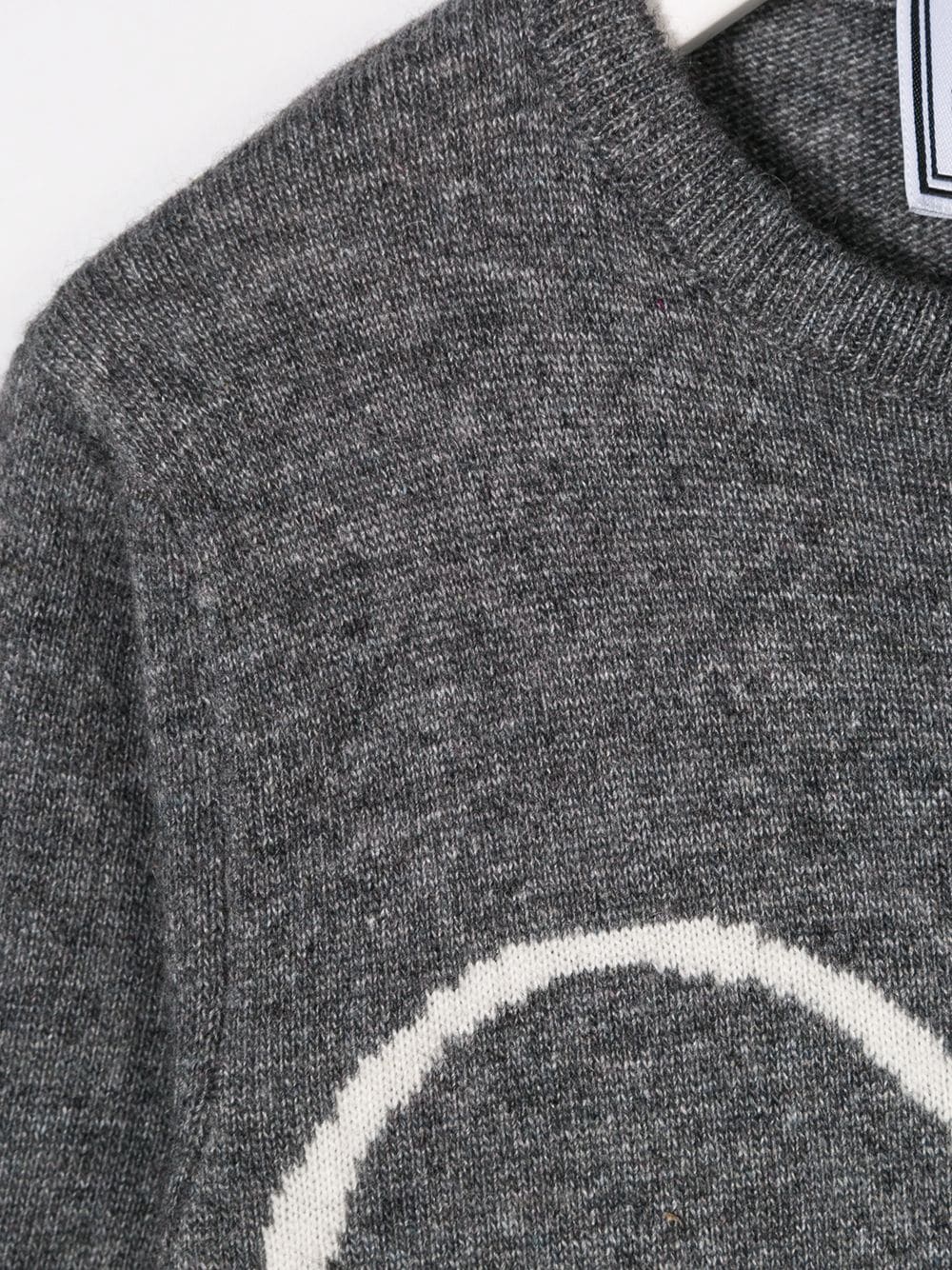 Shop Philipp Plein Junior Signature Logo Sweater In Grey
