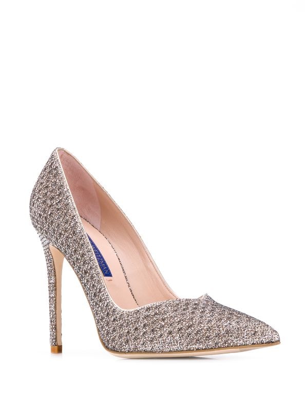 stuart weitzman metallic pumps