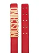 Moschino logo plaque belt