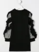 الصورة 2 من Givenchy Kids فستان كنزة بشعار وألوان متباينة