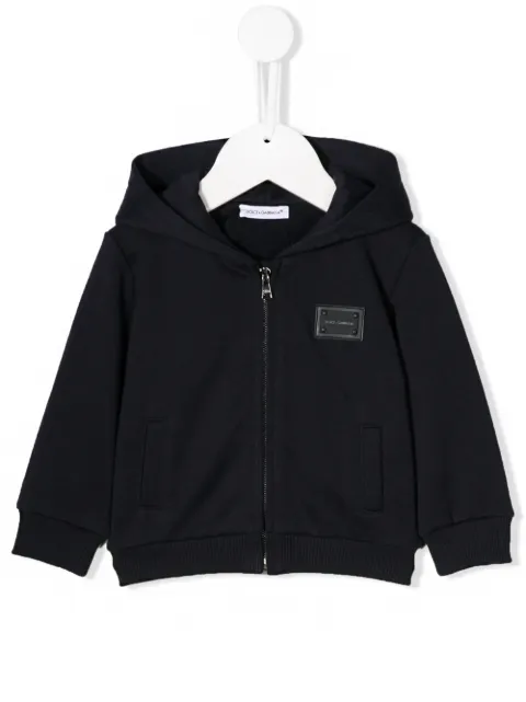 Dolce & Gabbana Kids logo-tag zip-up hoodie