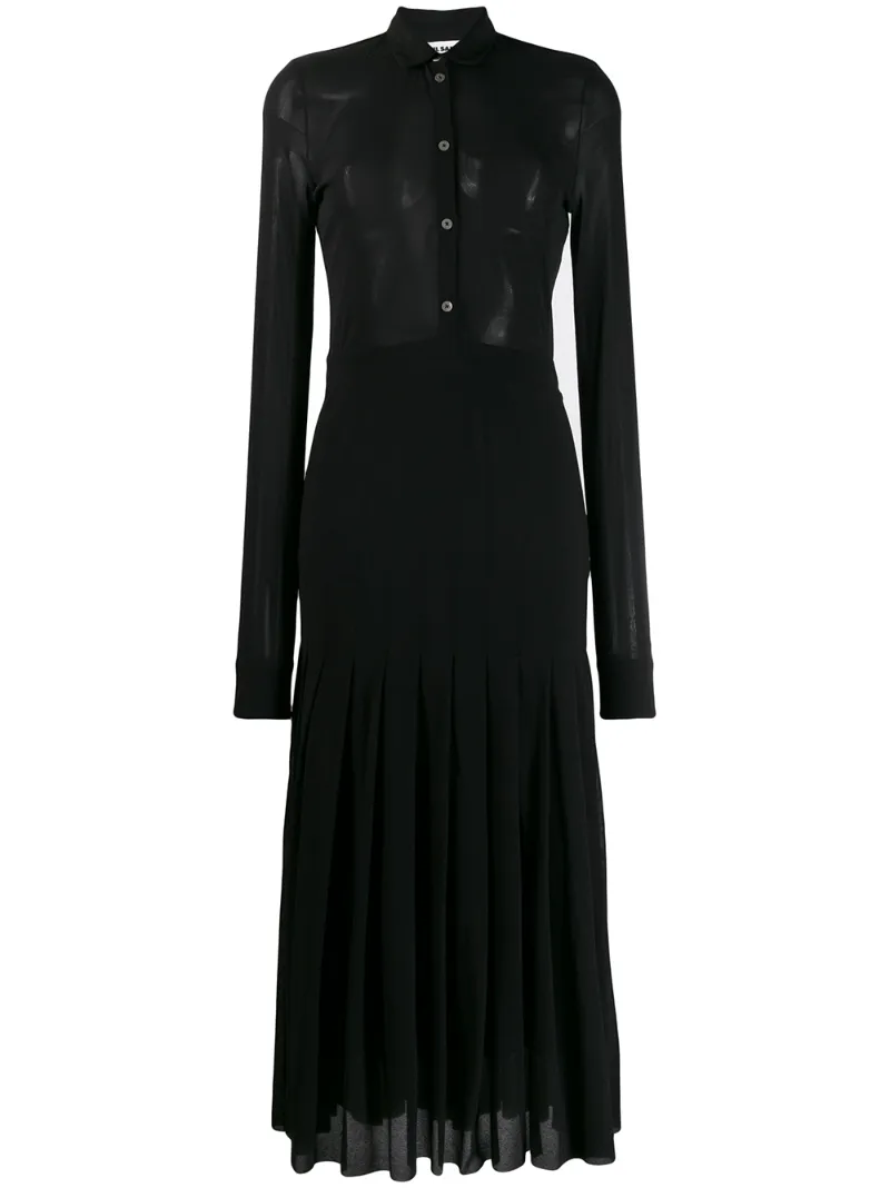 Jil Sander платье миди тонкой вязки