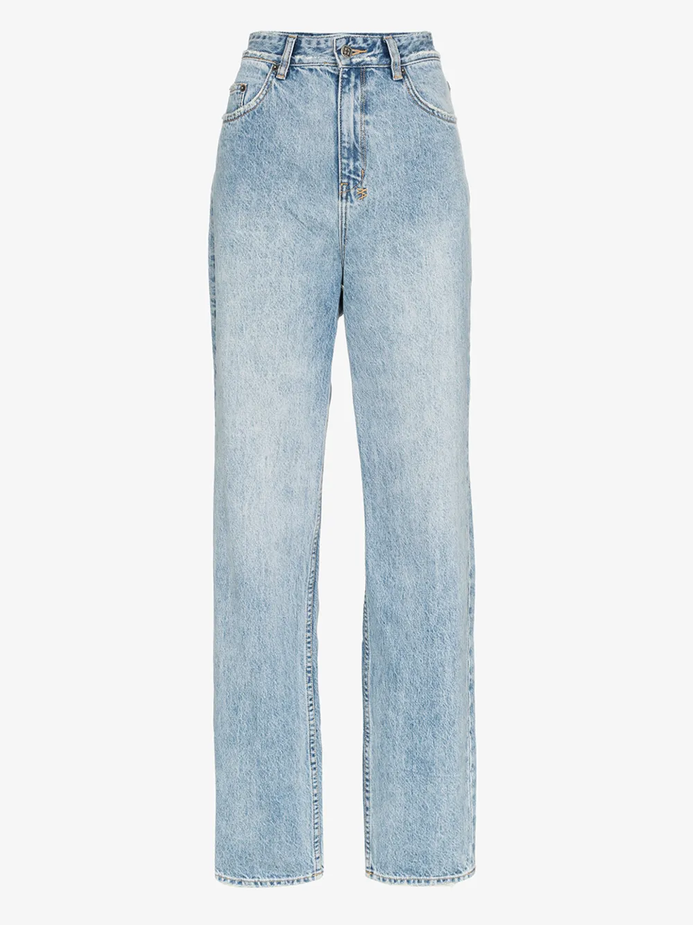 Ksubi Playback High-waisted Straight Leg Jeans In Blue