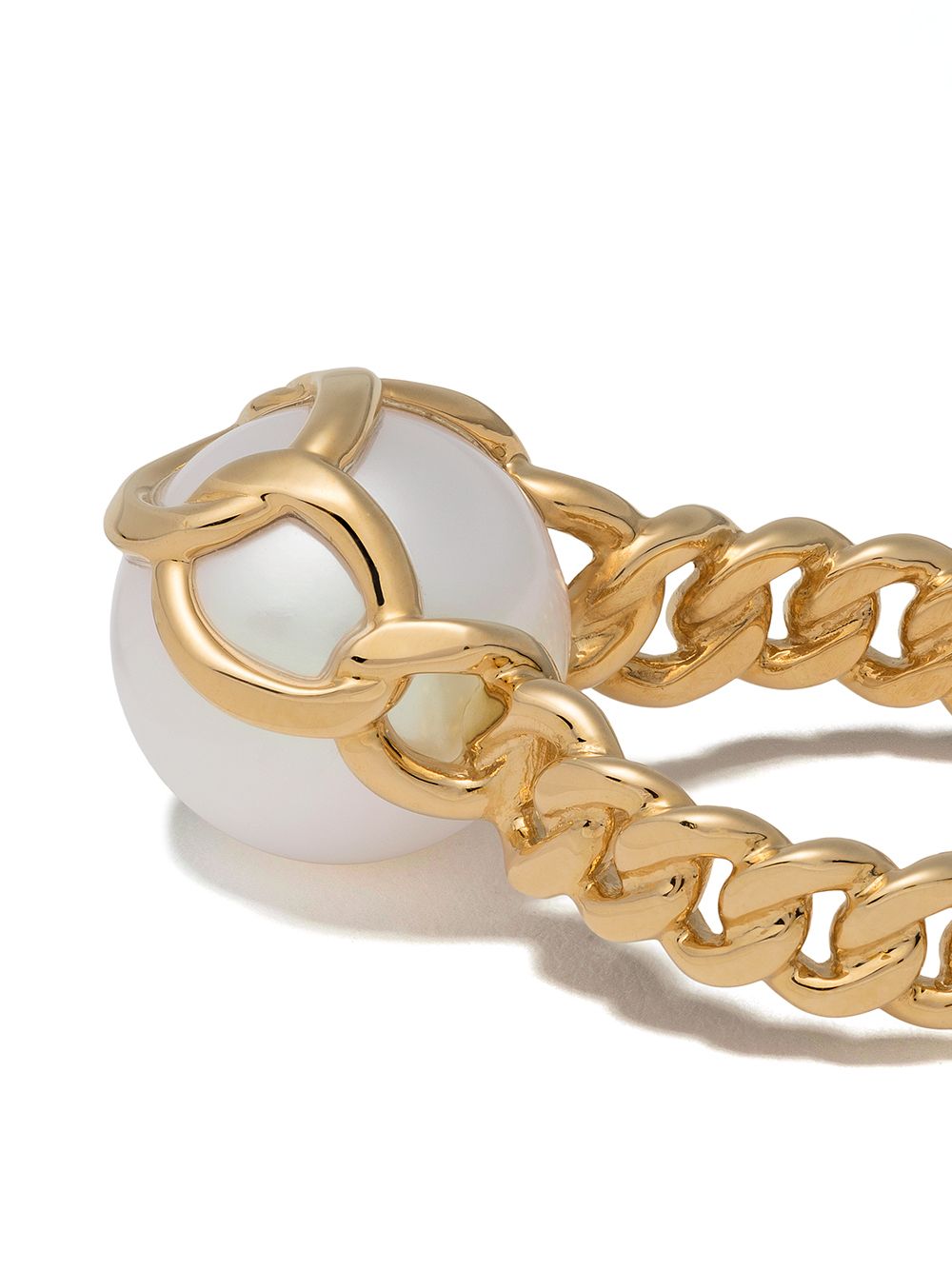 Shop Tasaki 18kt Yellow Gold M/g  Pearl Ring