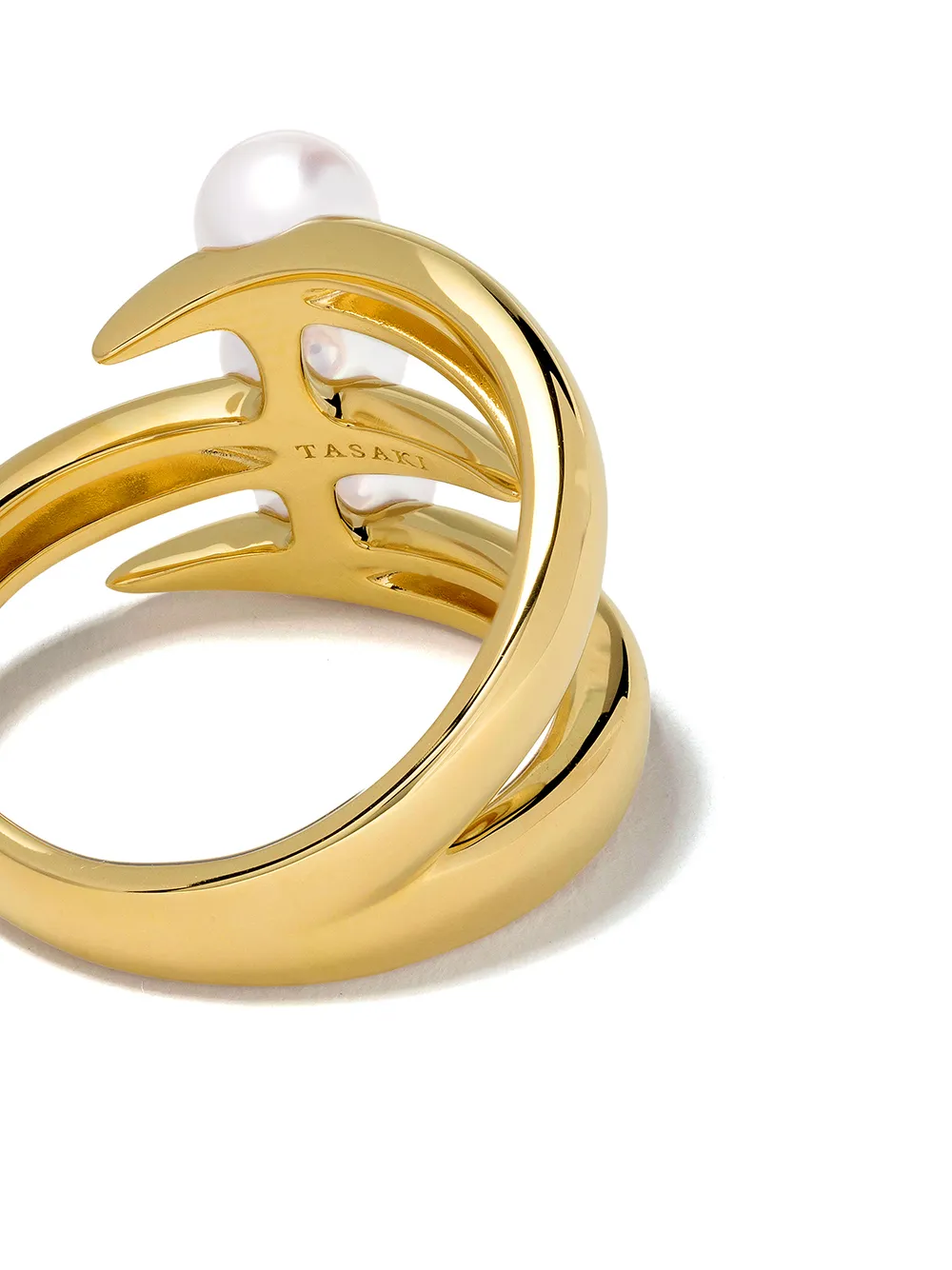 Shop Tasaki 18kt Yellow Gold Collection Line Danger Fang Ring