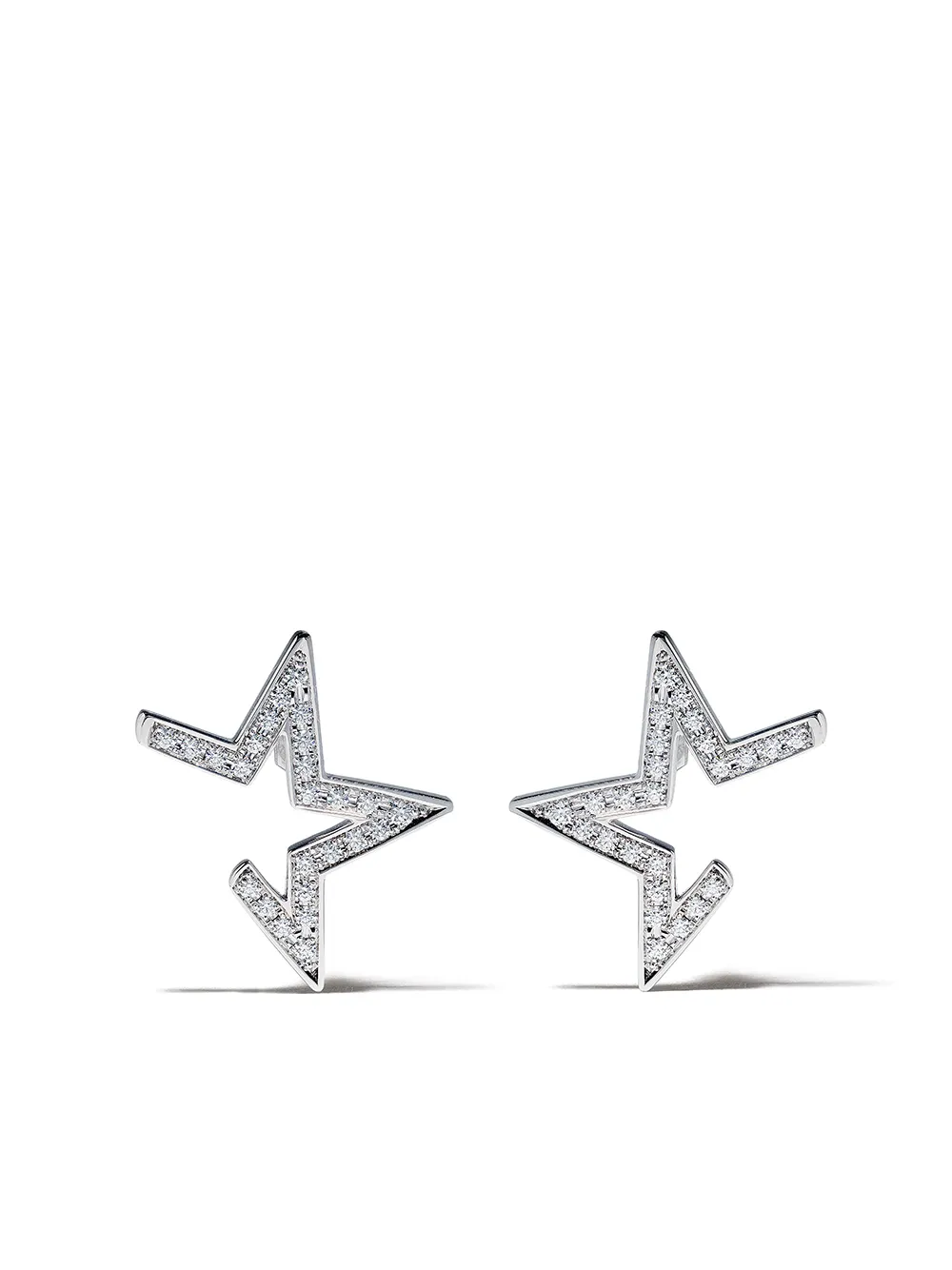 TASAKI 18kt White Gold Abstract Star Earrings - Farfetch