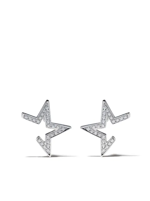 TASAKI boucles d'oreilles Abstract Star en or blanc 18ct