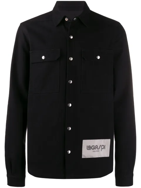 Rick Owens logo patch shirt