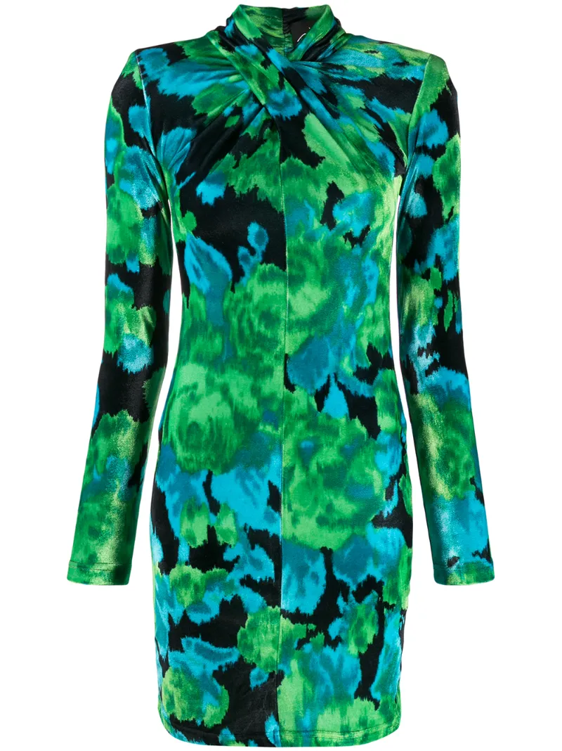 Richard Quinn watercolour print mini dress