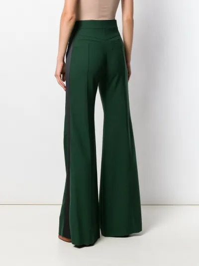 green side stripe trousers