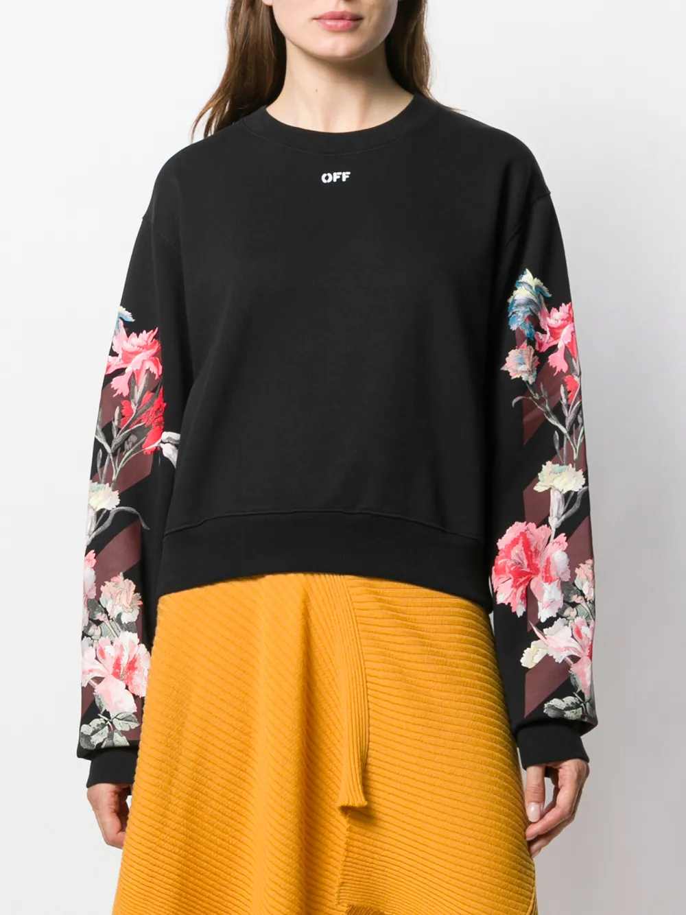 Floral Logo Print Sweatshirt - Farfetch