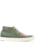 Comme Des Garçons Pre-Owned patchwork lace-up sneakers - Green
