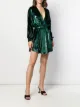 Balmain فستان واسع بلمعان معدني