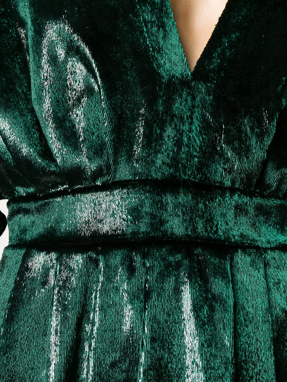 фото Balmain расклешенное платье с эффектом металлик