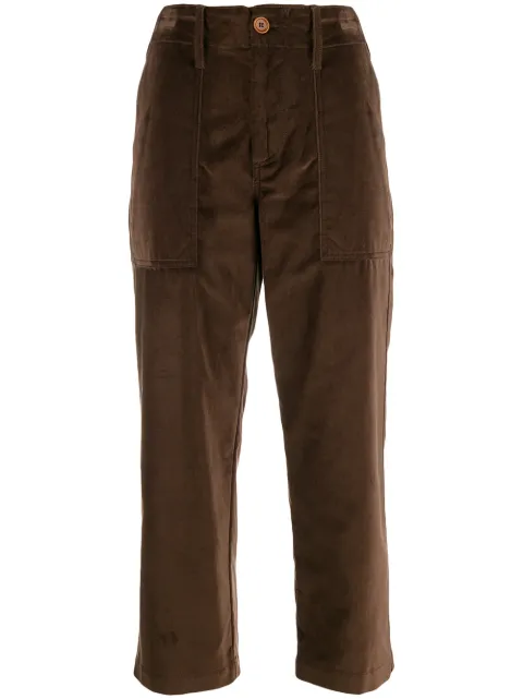 Click to view more detailed imagery on our partner's website Jejia High Waisted Cropped Trousers In Brown
