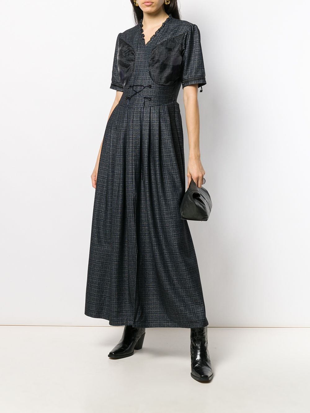 Quetsche Flared jurk - Zwart