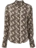 Nili Lotan snakeskin pattern shirt - Brown