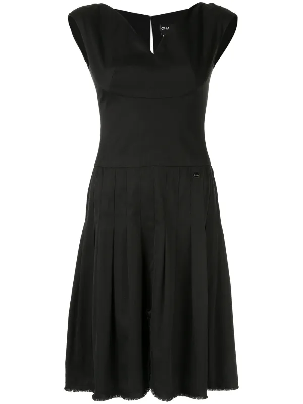 Shop Black Chanel Pre Owned Sleeveless One Piece Dress With Express Delivery Farfetch