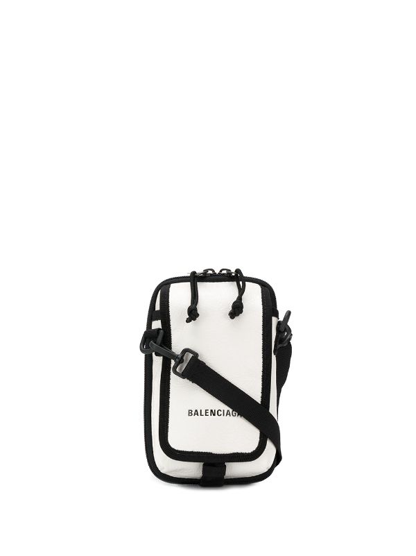 Balenciaga Explorer Pouch Crossbody Bag in White for Men
