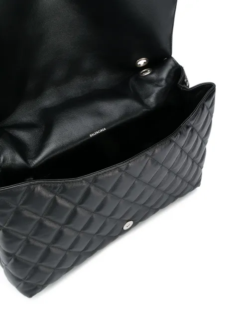 BALENCIAGA LARGE B QUILTED SHOULDER BAG