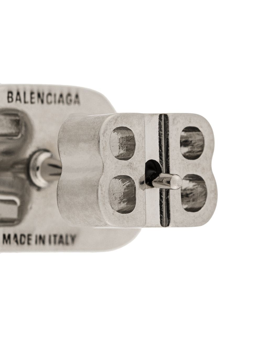фото Balenciaga серьги-гвоздики в форме логотипа bb
