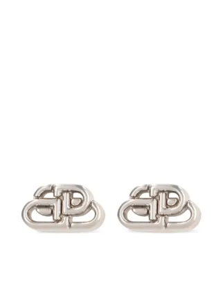 Balenciaga BB XS Stud Earrings | Silver | FARFETCH