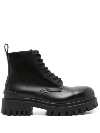 Balenciaga Strike 20mm lace up Boots Black FARFETCH