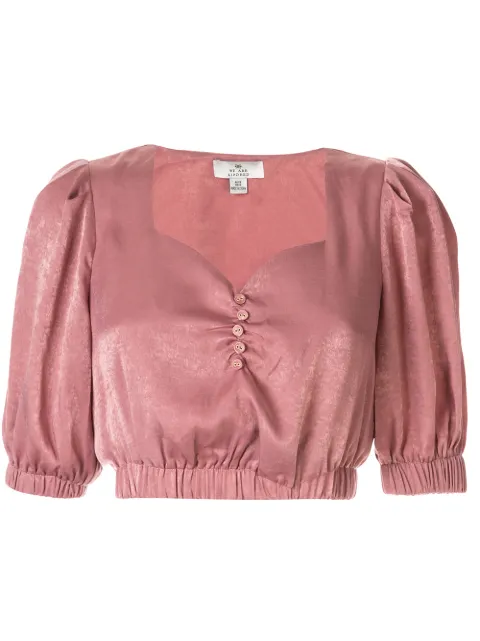 We Are Kindred Frenchie crepe de chine cropped top