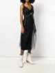Quetsche ruched contrast midi dress