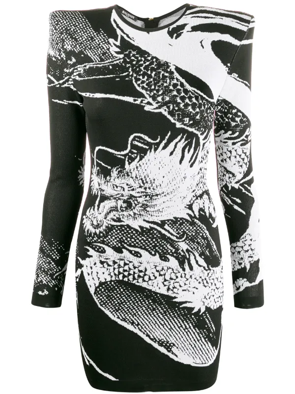 balmain dragon dress