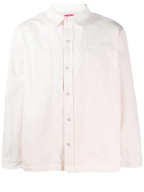Diesel press-stud fastening shirt jacket
