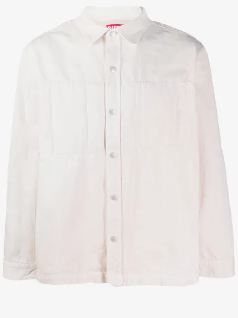 Diesel press-stud fastening shirt jacket