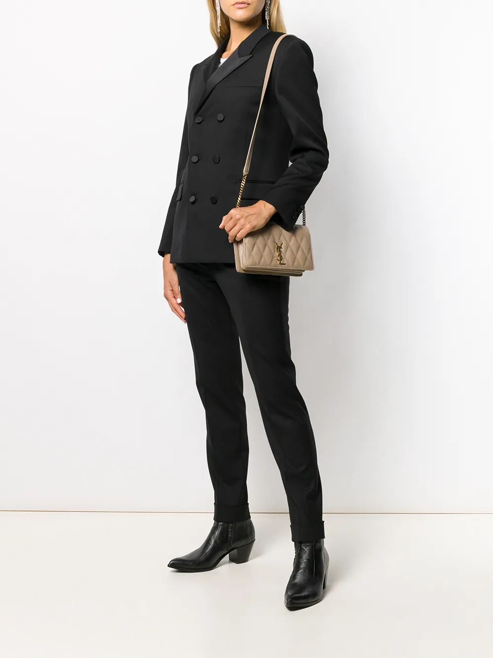 Saint Laurent Blazer met dubbele rij knopen - Zwart