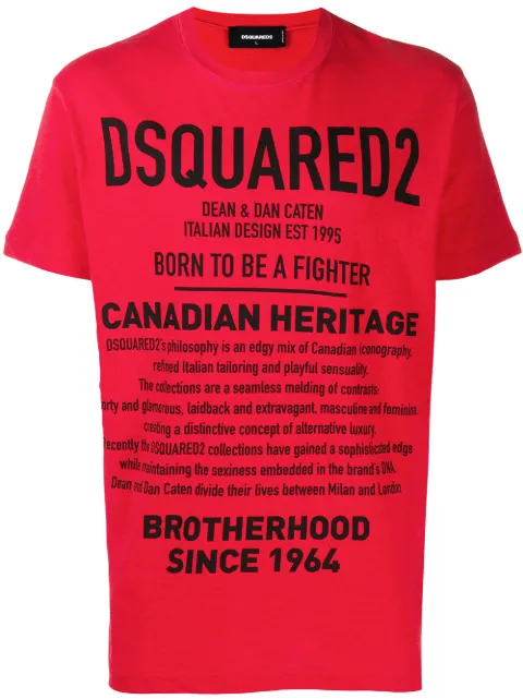 DSQUARED2 playera con eslogan estampado