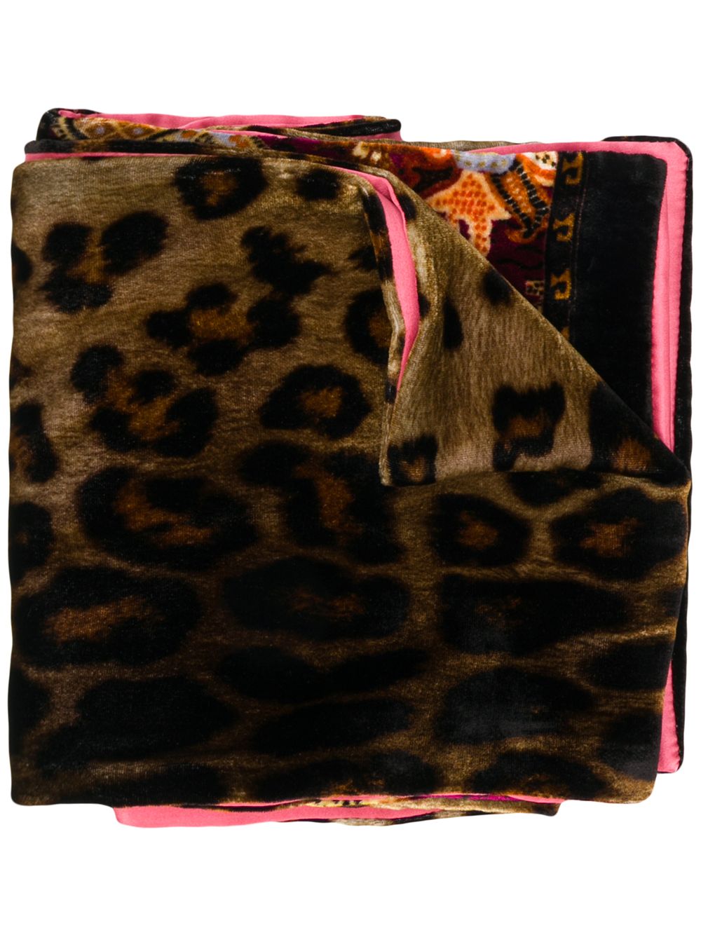 фото Etro шарф с леопардовым принтом