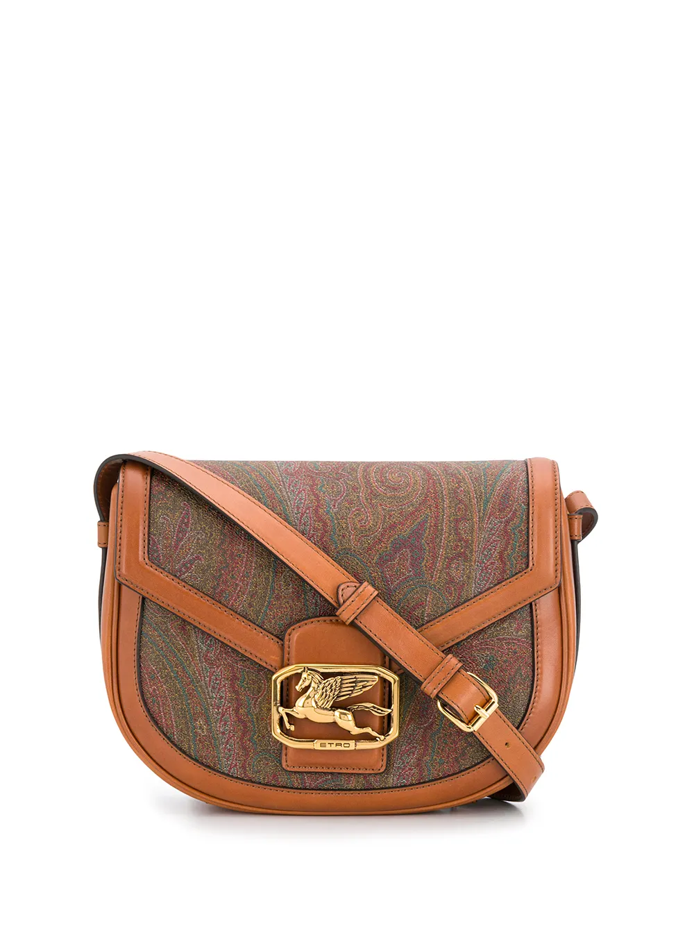 

ETRO bolsa crossbody Pegaso estampada - Marrón