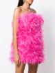 The Attico feather mini dress