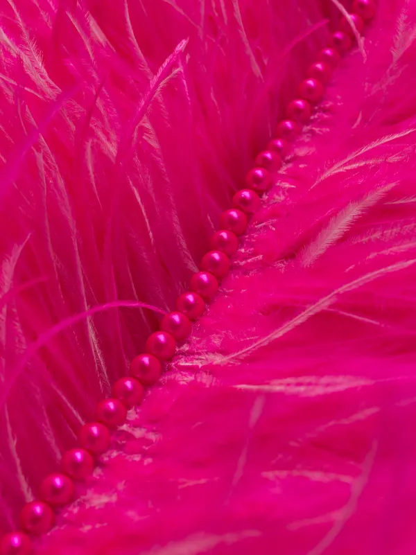 【関税込み】The Attico ピンク Fran ミニドレス The Attico Feather Mini Dress | Pink | FARFETCH
