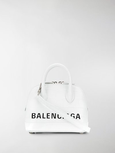 Balenciaga Ville XXS croc bag white