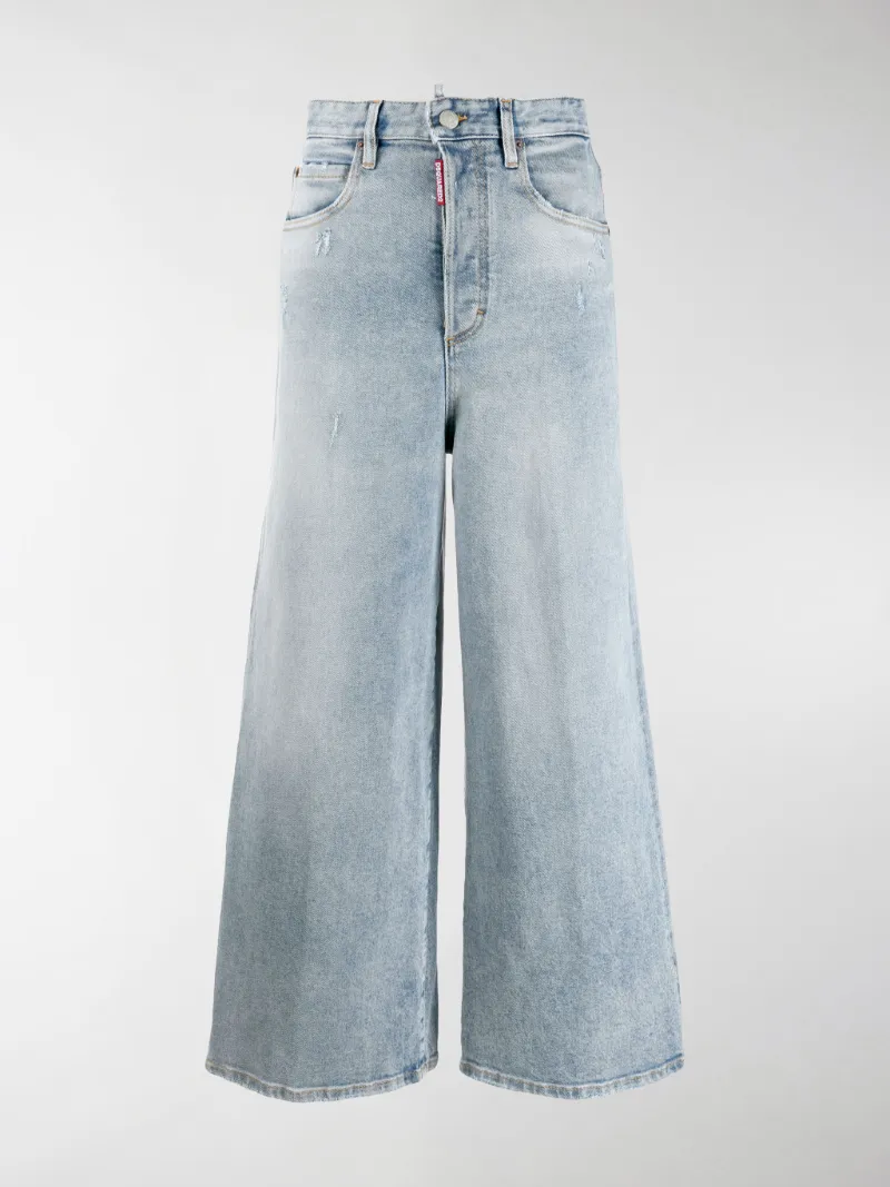 Dsquared2 wide leg jeans blue | MODES