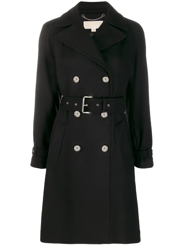 michael kors black trench