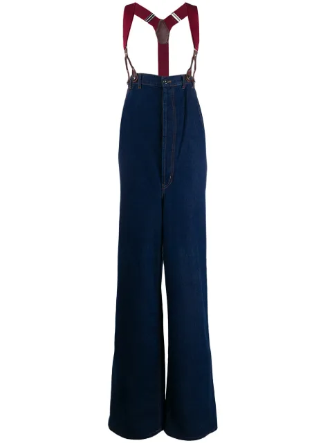 Jean Paul Gaultier Pre-Owned 1993 high rise suspender wide-legged jeans