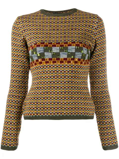 Jean Paul Gaultier Pre-Owned suéter bordado con gemas 1990